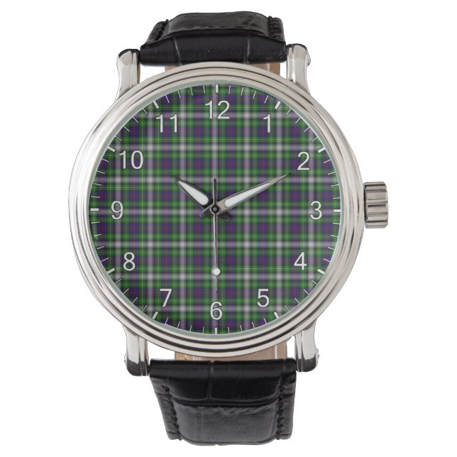 Classic Timeless Clan Farquharson Tartan Horloge (Voorkant)