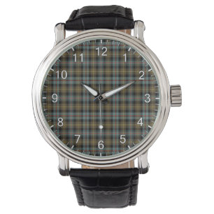 Classic Timeless Clan Farquharson Weathered Tartan Horloge