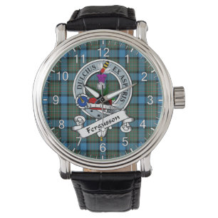 Classic Timeless Clan Ferguson Ancient Badge Tarta Horloge