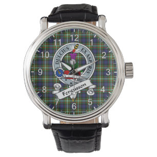 Classic Timeless Clan Ferguson Modern Badge Tartan Horloge