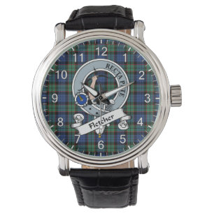 Classic Timeless Clan Fletcher Badge Tartan Watch Horloge