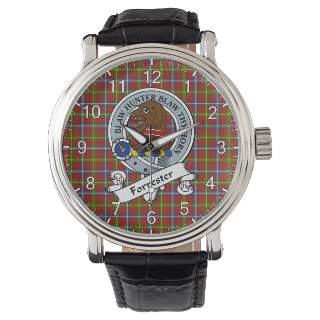 Classic Timeless Clan forrester Badge Tartan Watch Horloge (Voorkant)