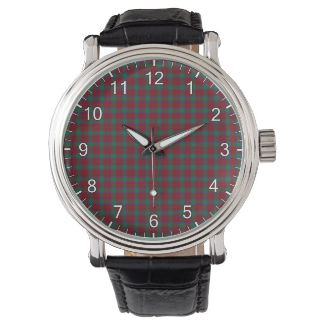 Classic Timeless Clan Fotheringham Tartan Horloge (Voorkant)