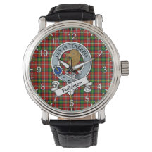 Classic Timeless Clan Fullerton Badge Tartan Watch