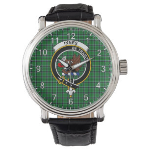 Classic Timeless clan indnes Hunting Tartan Badge Horloge