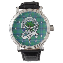 Classic Timeless Clan Irvine Ancient Badge Tartan Horloge