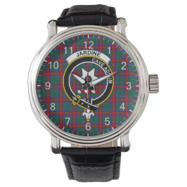 Classic Timeless Clan Jardine Dress Tartan Badge P Horloge