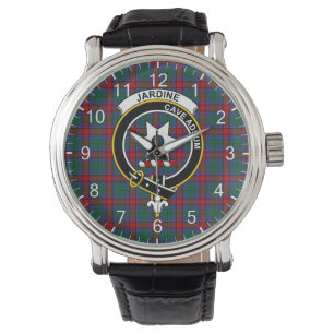 Classic Timeless Clan Jardine Dress Tartan Badge P Horloge