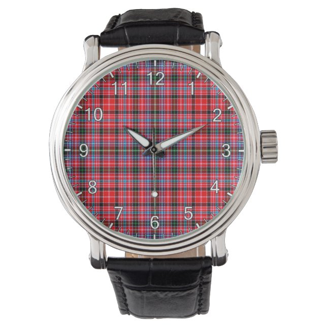 Classic Timeless Clan UDny Tartan Gift Watch Horloge (Voorkant)