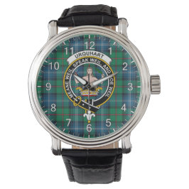 Classic Timeless Clan Urquhart Ancient Tartan Badg Horloge