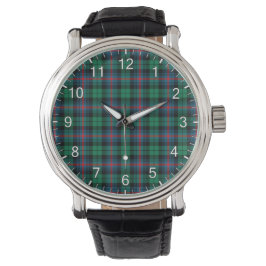 Classic Timeless Clan Urquhart Modern Tartan Pset Horloge