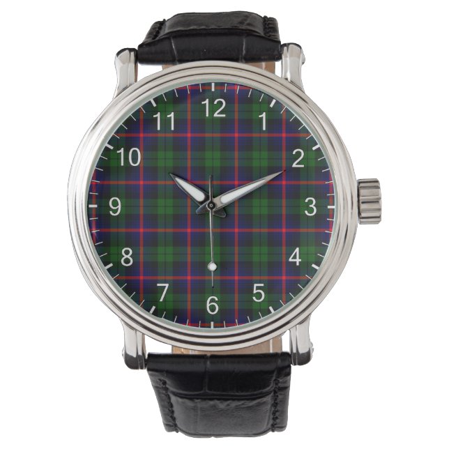 Classic Timeless Clan Urquhart Tartan Pset Gift Horloge (Voorkant)