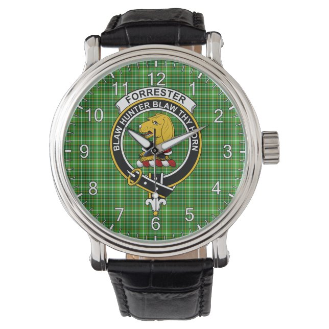 Classic Timeless Clan voor rester Hunting Tartan B Horloge (Voorkant)