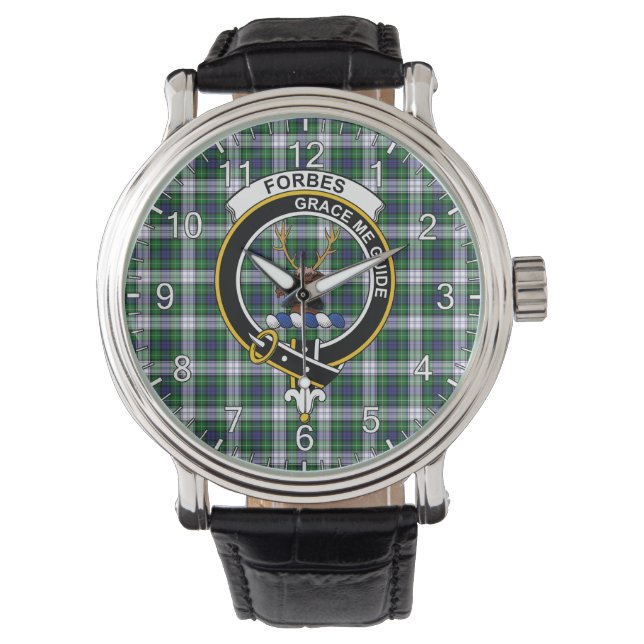 Classic Timeless cllan forbes dress Tartan Badge P Horloge (Voorkant)