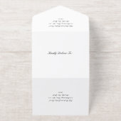 Classic Timeless Wedding All In One Uitnodiging (Buiten)