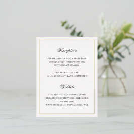 Classic Timeless Wedding Foil Enclosure Card Folie Uitnodiging Briefkaart