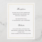 Classic Timeless Wedding Foil Enclosure Card Folie Uitnodiging Briefkaart (Voorkant)