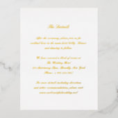 Classic Timeless Wedding Foil Enclosure Card Folie Uitnodiging Briefkaart (Voorkant)