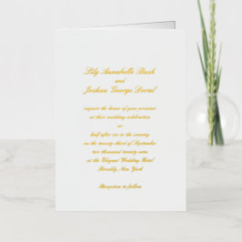 Classic Timeless Wedding Foil Invitation Folie Wenskaart