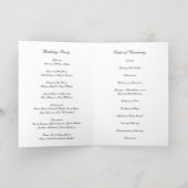 Classic Timeless Wedding Foil Program Folie Wenskaart (Binnenlaag)