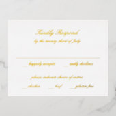 Classic Timeless Wedding Foil RSVP Card Folie Uitnodiging Briefkaart (Voorkant)