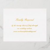 Classic Timeless Wedding Foil RSVP Card Folie Uitnodiging Briefkaart (Voorkant)