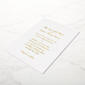 Classic Timeless Wedding Folie Uitnodiging (Gedraaid)