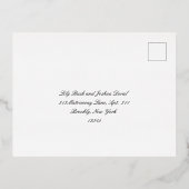 Classic Timeless Wedding RSVP Folie Uitnodiging Briefkaart (Achterkant)