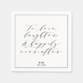 Classic to love Laughter Quote Weddenpaper Servet (Voorkant)