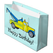 Classic Tow Truck Happy Birthday Groot Cadeauzakje (Voorkant Gekanteld)