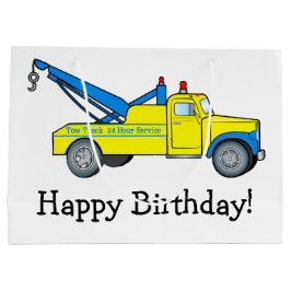 Classic Tow Truck Happy Birthday Large Cadeautasje