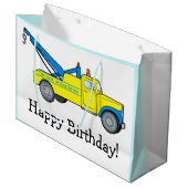 Classic Tow Truck Happy Birthday Large Cadeautasje (Voorkant Gekanteld)