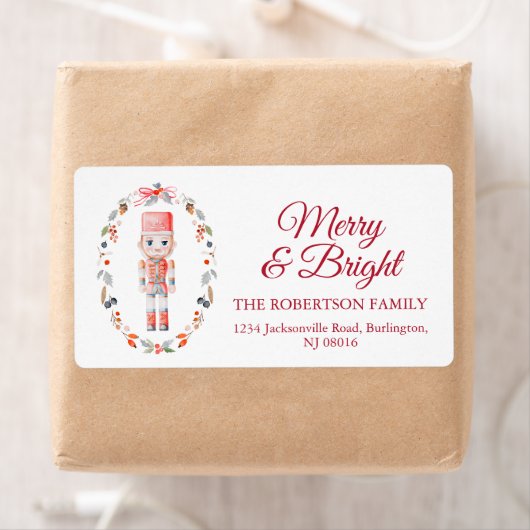 Classic Toy Soldier Christmas Shipping Label (Insitu)