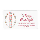 Classic Toy Soldier Christmas Shipping Label (Voorkant)
