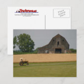 Classic Tractor & Barn-Briefkaart Uitnodiging Briefkaart (Voorkant / Achterkant)