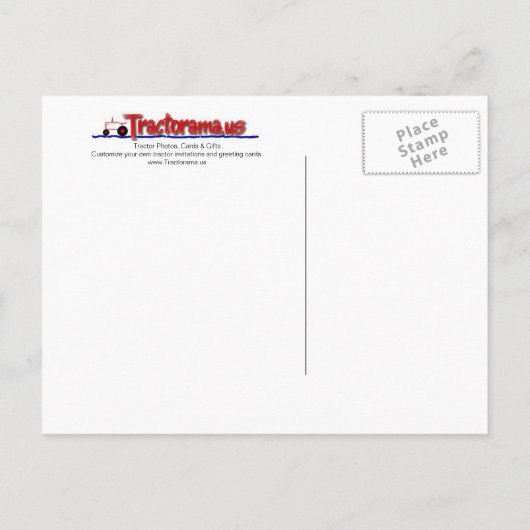 Classic Tractor & Barn-Briefkaart Uitnodiging Briefkaart (Achterkant)
