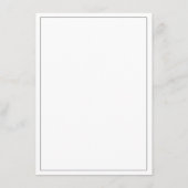 Classic traditional balck white wedding details informatiekaartje (Achterkant)