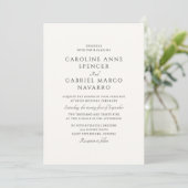 Classic Traditional Formal Wedding Invitation Kaart (Staand voorkant)