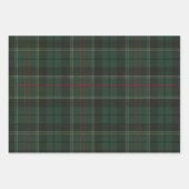 Classic Traditional Navy Red Green Plaid Holiday Inpakpapier Vel (Voorkant 3)