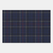 Classic Traditional Navy Red Green Plaid Holiday Inpakpapier Vel (Voorkant)