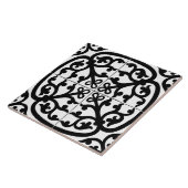 Classic Traditional Stylish Abstract Black & White Tegeltje (Zijkant)