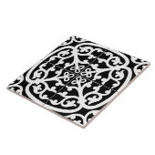 Classic Traditional Stylish Abstract Black & White Tegeltje (Zijkant)