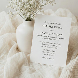 Classic Traditional Typography White Wedding