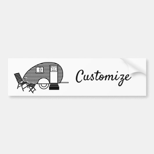 Classic Travel Caravan Thunder_Cove Bumpersticker (Voorkant)