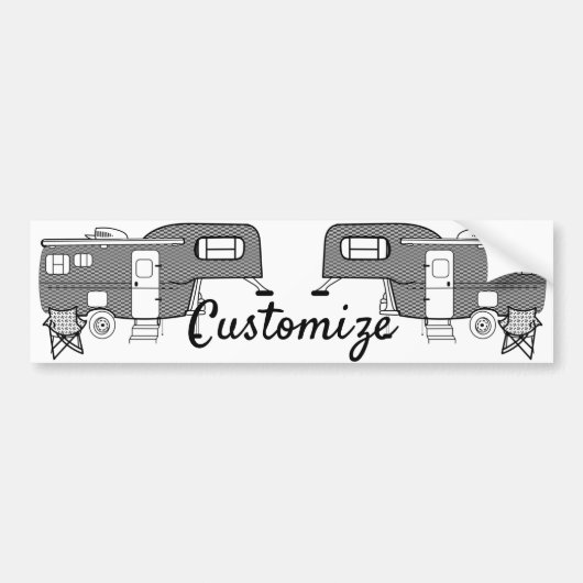 Classic Travel Caravan Thunder_Cove Bumpersticker (Voorkant)