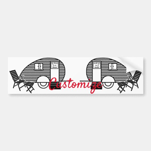 Classic Travel Caravan Thunder_Cove Bumpersticker (Voorkant)