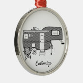 Classic Travel Caravan Thunder_Cove Metalen Ornament (Rechts)