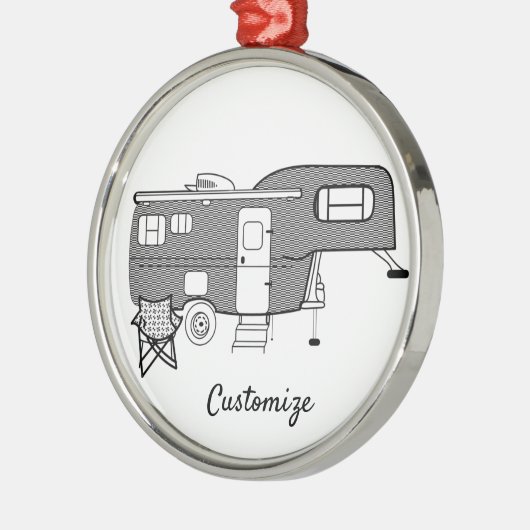 Classic Travel Caravan Thunder_Cove Metalen Ornament (Links)