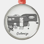 Classic Travel Caravan Thunder_Cove Metalen Ornament (Voorkant)