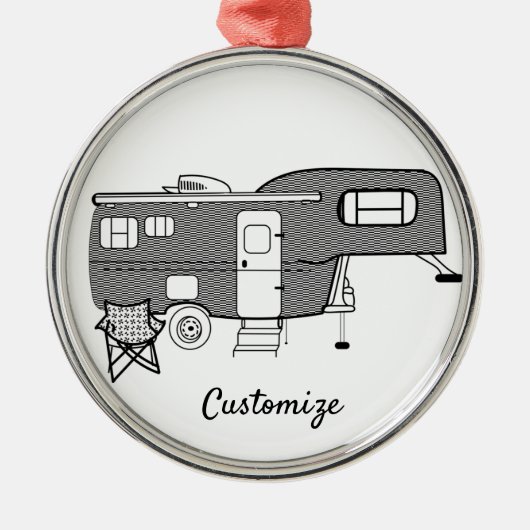 Classic Travel Caravan Thunder_Cove Metalen Ornament (Voorkant)